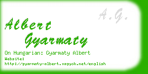 albert gyarmaty business card